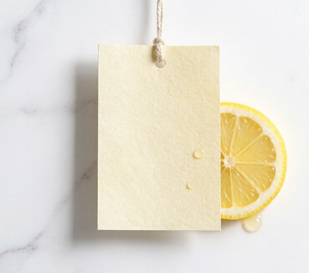 83.png Single Lemon Hanging Card - Image 1